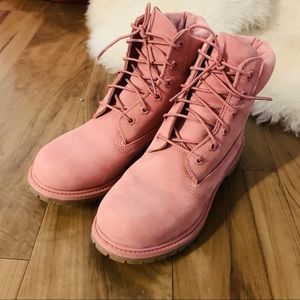 Timberland Icon 6” Premium Boots in Dark Pink